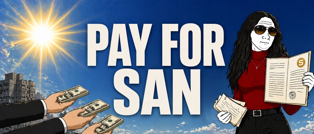 Banner: Pay for sun, notarized sun